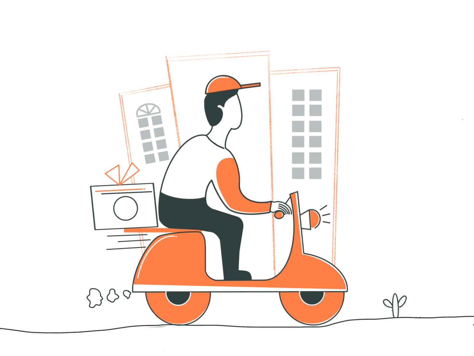 Delivery Guy Animated Padel Hall